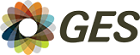A logo featuring the letters ‘GES’ in bold, black uppercase font. To the left of the text, there is a purple spirograph design. The overall look is clean and professional, with a modern aesthetic.