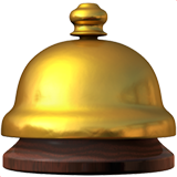 An emoji depicting a service desk bell, typically found at reception desks. The bell is shiny and metallic, with a button on top for ringing to attract attention.